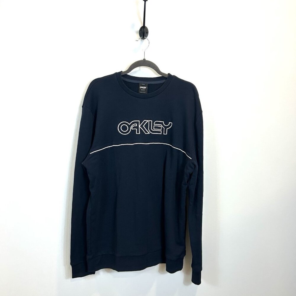 Oakley B1B Club House Pullover Sweater Sweatshirt Stitched Logo Men XL Navy Blue